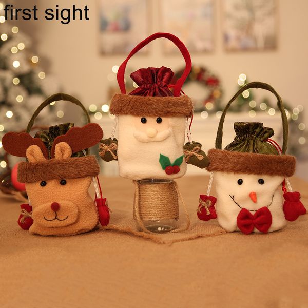 

christmas gift bags, gift bags, decorations, reusable tote bags or shopping for holiday decoration, long ring handles