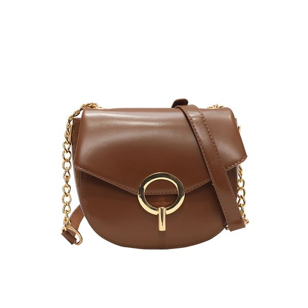 

kyyslo saddle bag chain bags retro lock womens bag pig texture tide korean version of the wild shoulder messenger bags