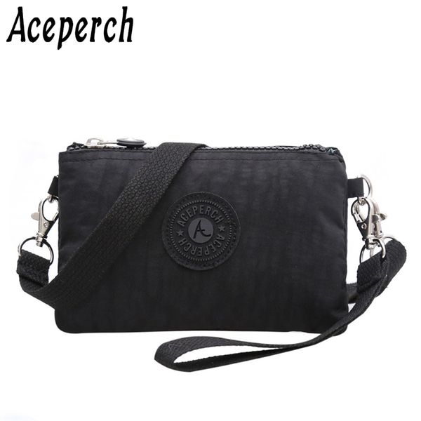 

aceperch casual mini bolsos mujer crossbody bags for women zipper small solid waterproof nylon beach crossbody bag female