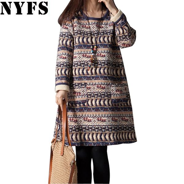 

nyfs 2019 new style autumn winter women dress loose vintage long sleeve quilted dress vestidos robe elbise, Black;gray