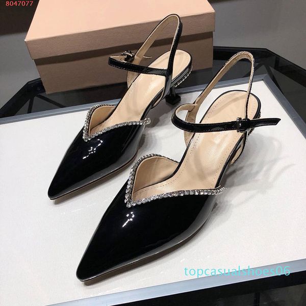 

women luxury shoes low heels 4.5cm summer slippers genuine leather designer office sandals classic women single sz 35-40 06t, Black