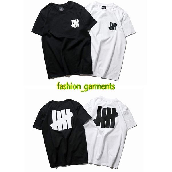 

mens tide american style hip hop short sleeve undefeated basic five bars skateboard short sleeve mens stylist round neck t-shirt, White;black