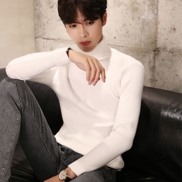 

new winter mens fashion sweaters and pullovers men brand sweater male outerwear jumpers knitted turtleneck sweaters xxxl, White;black