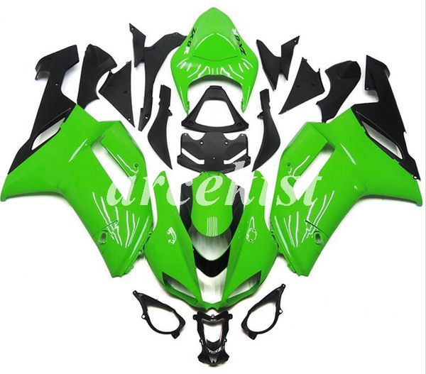

4 gifts new abs motorcycle fairings kit fit for kawasaki ninja zx-6r zx6r 2007 2008 6r 07 08 body set custom green bright