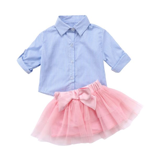 

adorable pretty kids baby girl plaid t-shirt lace tutu skirt dress outfit set clothes 6m-5t, White