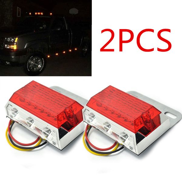 

2pcs 24v clearance led side marker lights car external lights warning tail light auto trailer truck lorry lamps
