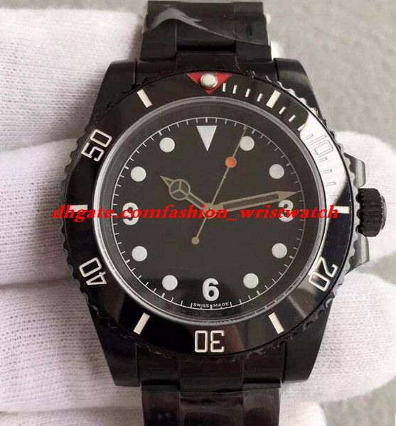 

Luxury Watch Mens 2 Style Black PVD/DLC Coated Stainless Steel 40mm Watch 116610LN Calendar Automatic Fashion Men's Watches Wristwatch