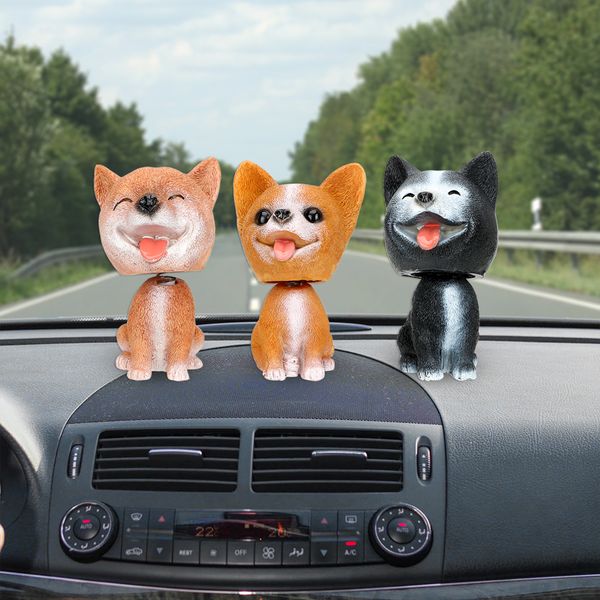 

auto shaking head toy cute car dashboard nodding dog car-styling bobble head doll interior accessories car ornaments