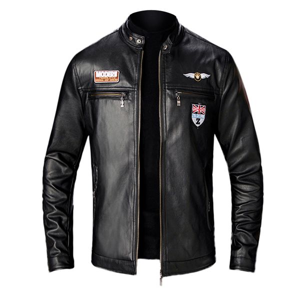 

spring leather jacket mens 2019 streetwear clothes tactical jackets and coat jaqueta motoqueiro plus size 3xl vintage men jacket, Black;brown