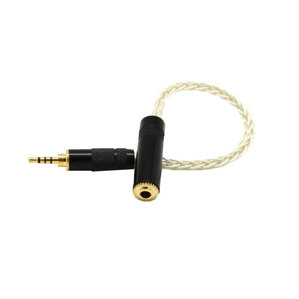 

2.5mm balance male turn to 3.5mm female 8 core adpter cable audio wire 0.2m