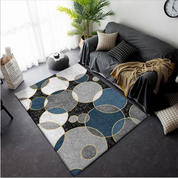 

aovoll fashion modern minimalist black blue white gray big circle bedroom foyer kitchen floor mat carpet bedroom living room