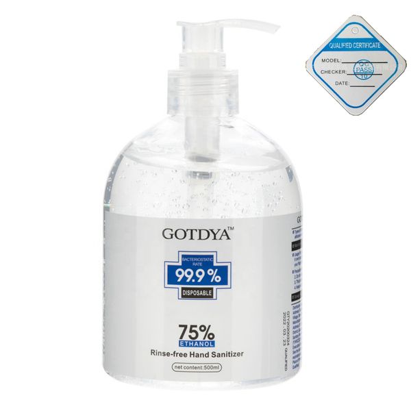 

500ml larger bottle hand sanitizer over 75% alcohol bottle gel design 99% germs killer hand sanitizer gel with fda registered