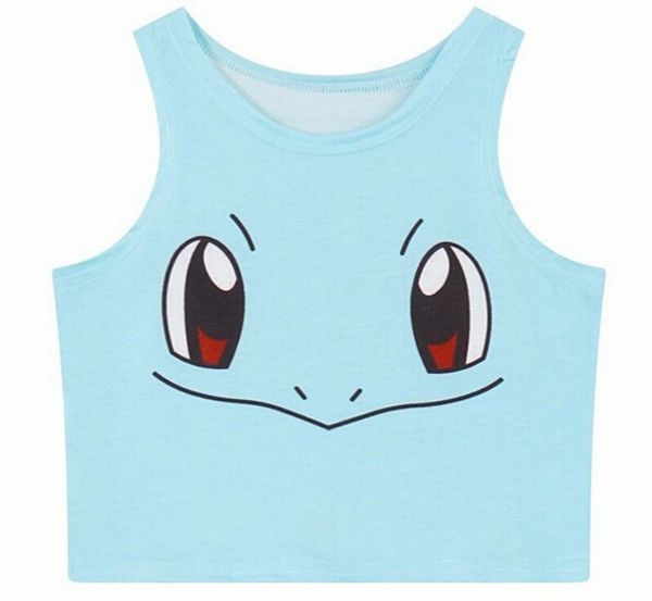 

harajuku nice & cute women cosplay costume go pocket monster sailor moon crystal crop vest tank shirt, White