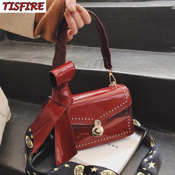 

women patent leather shoulder bags fashion crossbody bag summer jelly handbags designer female beauty purse sac a main