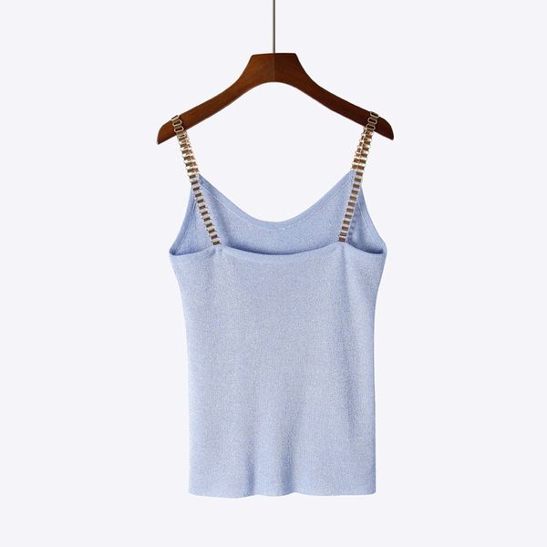 

summer korean tank ice silk women v-neck knit short vest strap crop female white black tank women clothes 2019