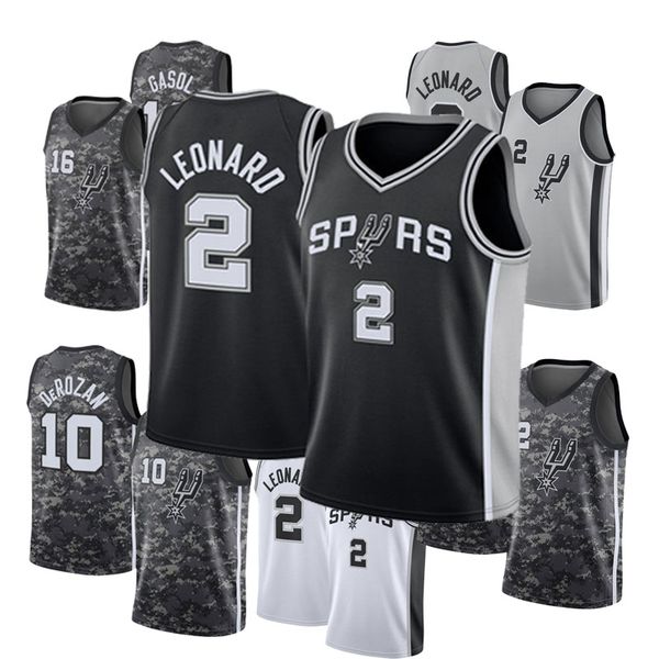 

2 leonard basketball jerseys spur grey 10 derozan men jerseys 16 gasol embroidery outdoor jerseys white high quality, Black;red