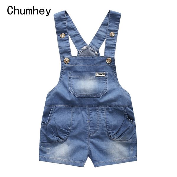 

chumhey 9m-4t baby rompers summer boys girls shorts jeans babe overalls infant clothes kids jumpsuit child clothing 12  2 years y200704, Blue
