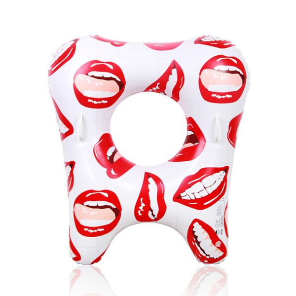 

tooth shape swimming ring inflatable floating ring kids pool toys