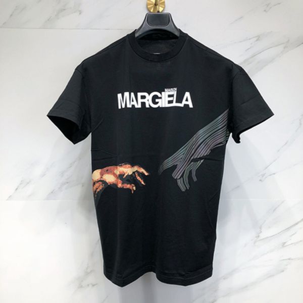 

19ss luxury europe italy fashion mmm margiela maison t shirt diamond men clothes o-neck pullover tee shirts, White;black