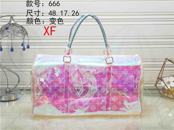 

0p10 designers old flower transparent handbags men women large capacity travel bag duffle bag luggage outdoor packs sport bag 001