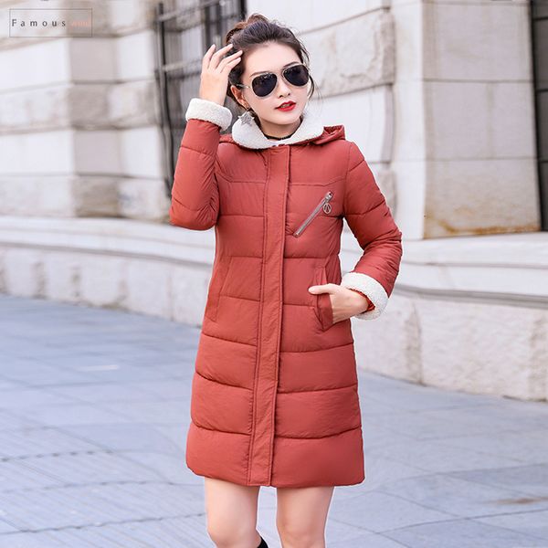 

parkas нового 2019 parkas женщина женщина зимнее пальто сгущение хлопок зимняя куртка женская верхняя одежда для зимнего long капюшона, Black