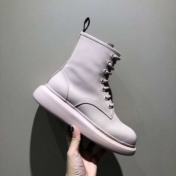 

martin booties women boots sandal striped fashion rivet shoot genuine leather half boot black/pink/white shoes ing