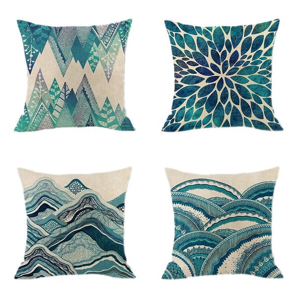 

pillow case 45x45cm flax car sofa bed waist throw cushion cover home decoration