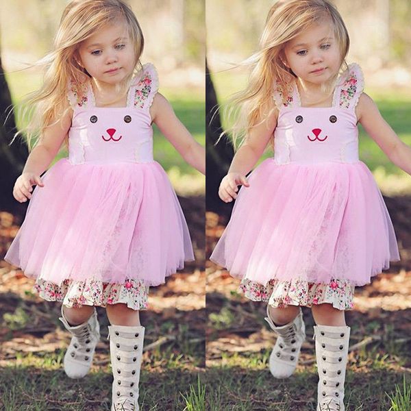 

девушка pudcoco платье 1й-6й нами младенческой детские девушки пасха 3d платье партии наряд принцессы тюль сарафан, Red;yellow