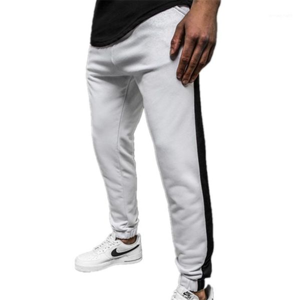 

pants fashion mens street hiphop long trousers mens designer pencil pants casual drawstring sports ankle banded, Black