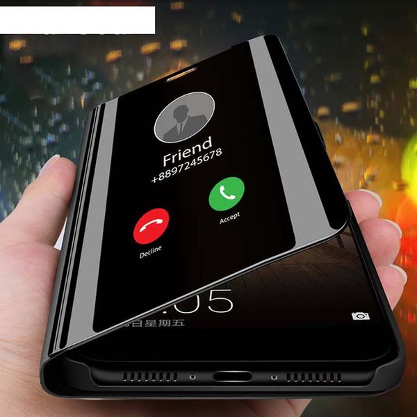 

Smart Mirror Flip Phone Case For Samsung Galaxy S9 S10 S8 S7 S6 Edge Plus S10E Clear View Cover For Samsung Note 9 8 5 4 3 Case