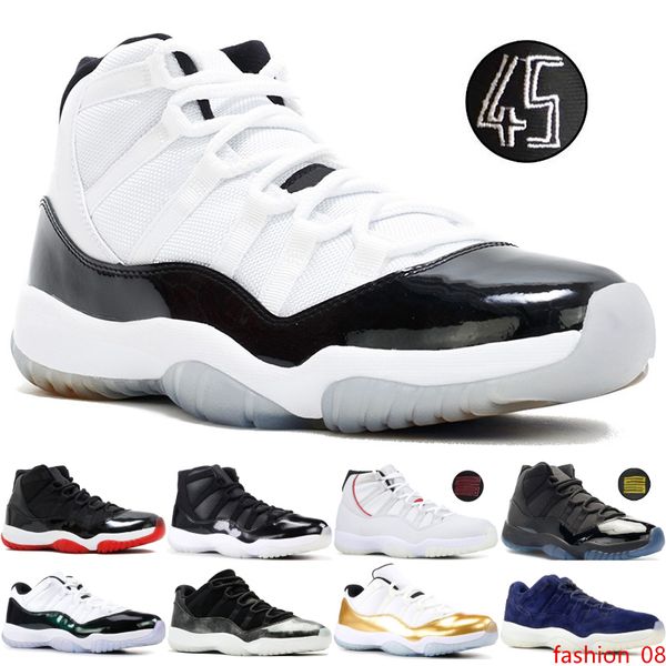 

concord 45 11s xi platinum tint men basketball shoes 11 bred space jam cap and gown prm women sports sneakers us 5.5-13