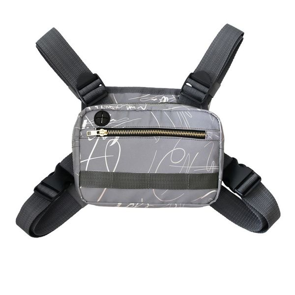 

outdoor oxford tactical streetwear vest chest rig bags women functional waistcoat chest utility pack reflective bag