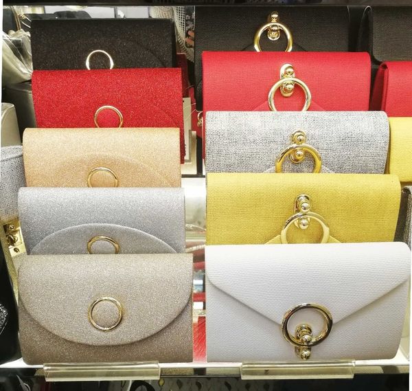 

new women bag over the shoulder female purses and handbags evening envelope clutch bag valentine women handbag yellow falp bag cj191209, Black;red