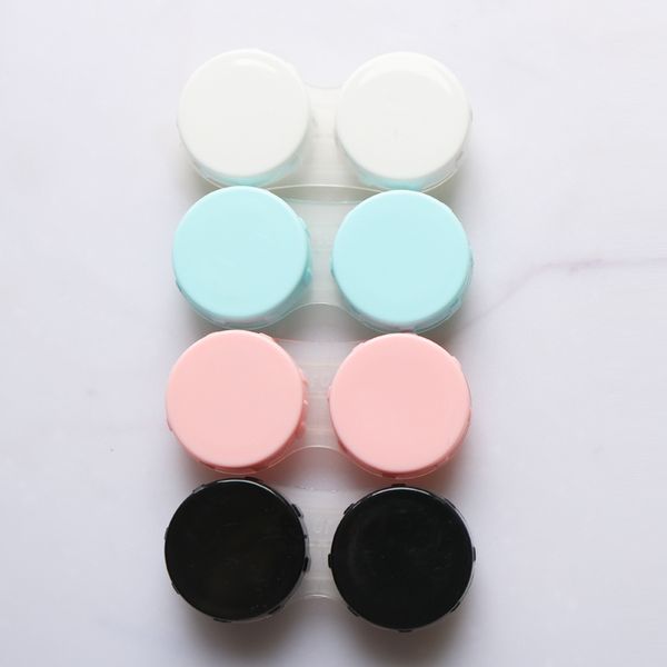 

lc06 wholesale colorful cosmetic contact lens case mini contact lens storage set eyewear accessories