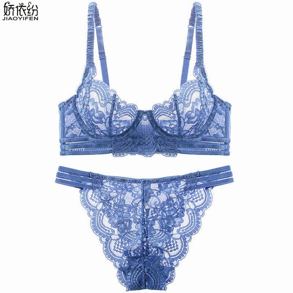

jyf women bra set ultra thin lace lingerie set summer breathable underwear plus size b c d bra & brief sets, Red;black