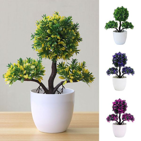 

garden home decor household plastic little pine tree simulation flower fake plant artificial tree fashion wedding ornament gift