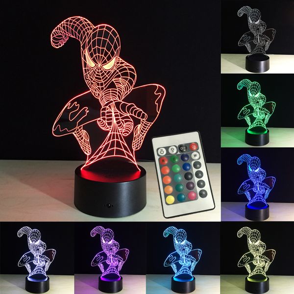 

3d night lamp rgb led lights table lamp superhero night lights new year decoration baby sleeping creative lamp kids