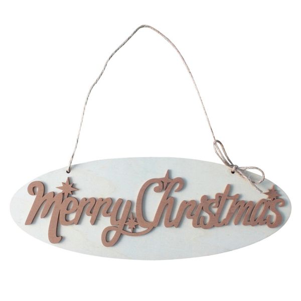 

new year wooden merry christmas letter sign with hanging string for christmas tree decorations home party door decor supplies