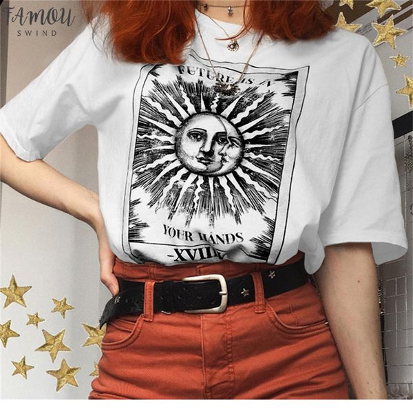 

vaporwave t shirt harajuk t shirt ice girl angel anime aesthetic fashion male women tee shirt tshirt, White