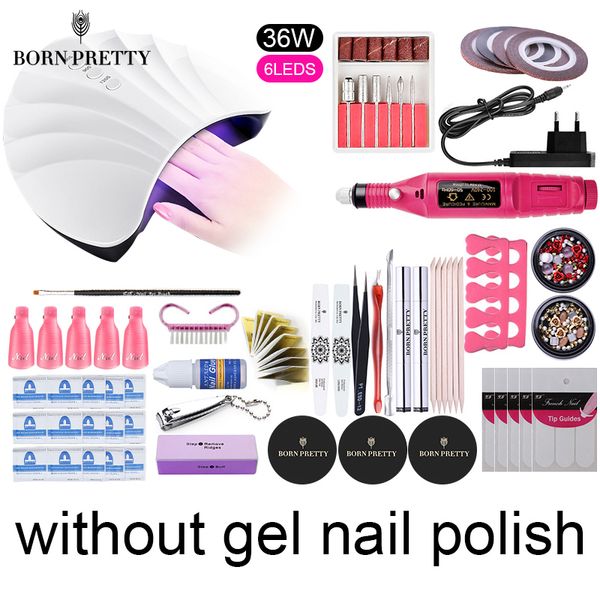 

born pretty gel polish set uv led lamp dryer nail gel remover tool set nail drill machine kit art tool extension uv