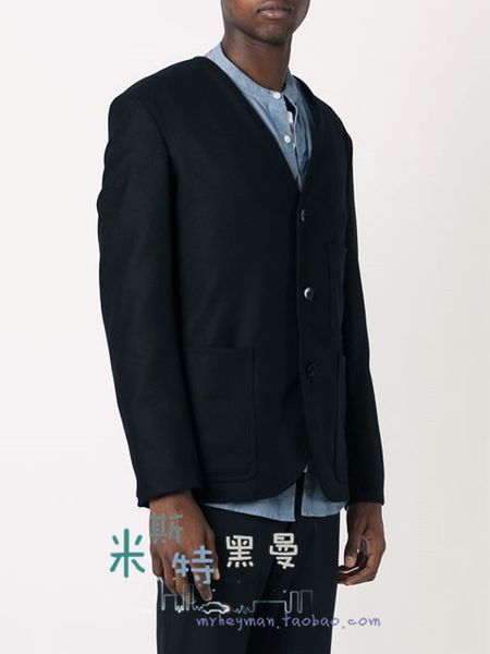 

s-6xl european and american men's style collarless woolen suit with individual casual oversize woolen coat, White;black