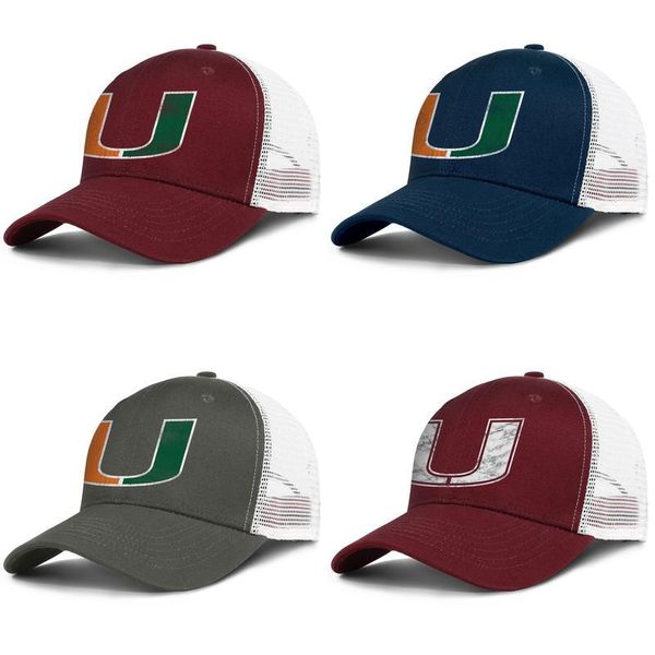 

miami hurricanes football old print logo adjustable trucker cap dad custom vintage baseball hat marble pink breast cancer, Blue;gray