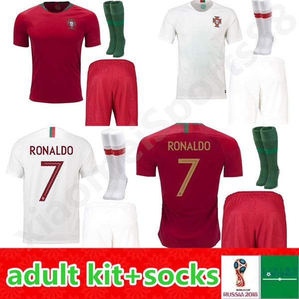 

kit portugal soccer jerseys 7 ronaldo men kits 9 eder 10 j.mario 3 pepe 8 j.moutinho home away jersey, Black