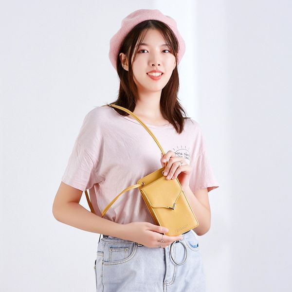 

new ladies small phone bag korean solid color women shoulder bag simple and stylish crossbody message casual tote