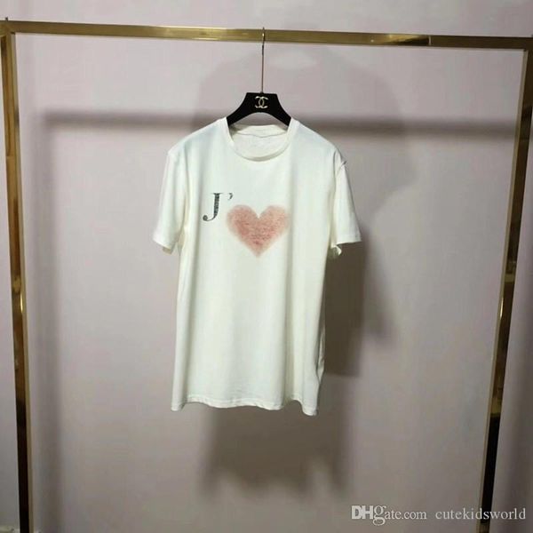 

новый harajuku футболка женщины любовное письмо печати хлопок короткие рукава повседневные свободные женские футболки топы тройники, White