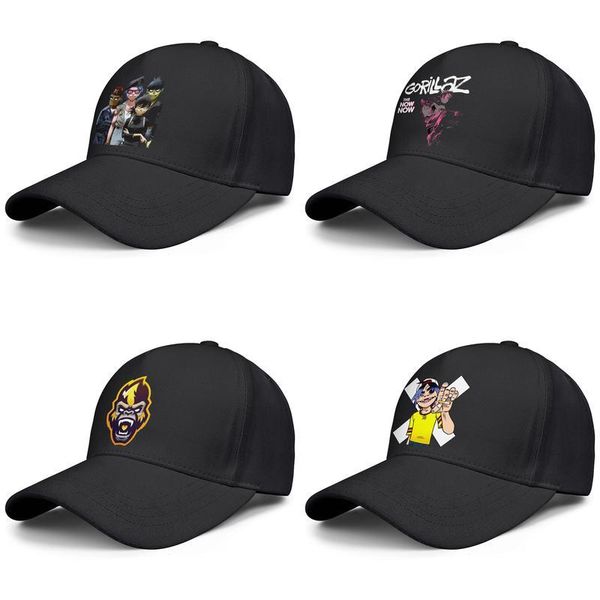 

мужские и женские бейсболки мяч регулируемая спортивная мода trucker hat gorillaz somking логотип gorillaz the now 2018 плакат humanz art, Blue;gray