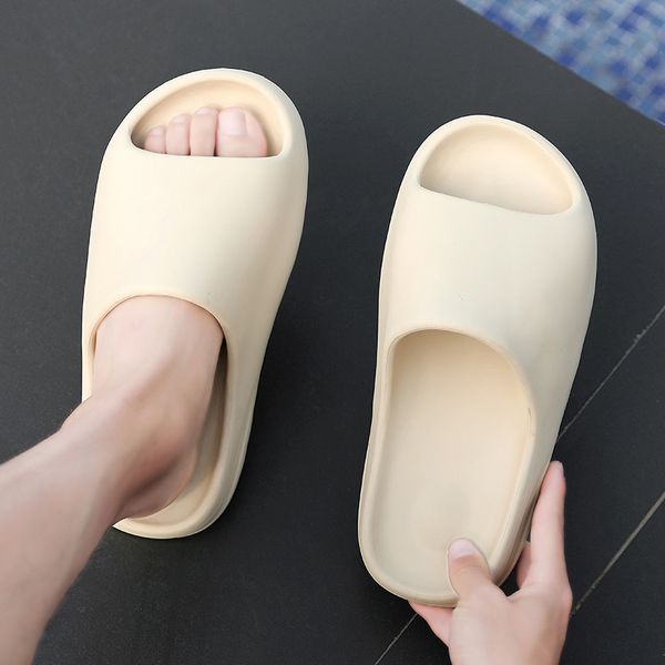 

beige new simple men casual shoes comfortable couple flip flop men shoes non-slip light fashion home indoor flip flop 36-45, Black