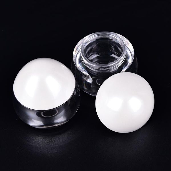 

15g cream jar empty face care cosmetic container white cap egg shape sample jar refillable box diy make up tins