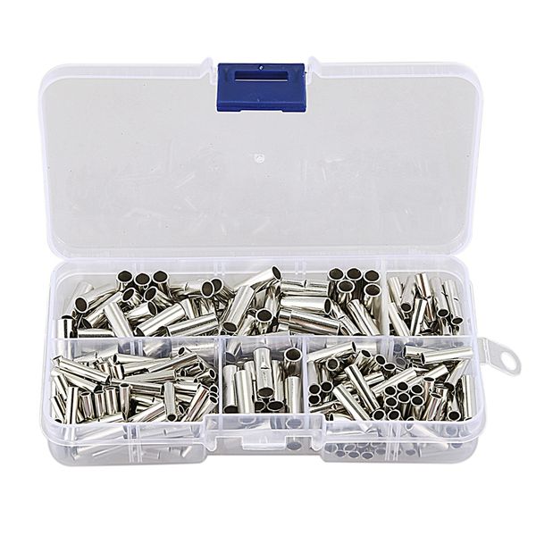 

280 pieces non-insulated buconnectors non-insulated wire ferrule cable crimp terminal kit for electrical splice diy(22-16