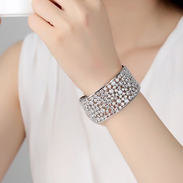 

женщины ювелирных изделий кристалл декор красивого sparkly браслет невеста браслет ювелирное украшение для promise lover подарки, Black